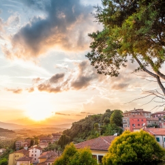 Chiusi, Italy sunset in Tuscany